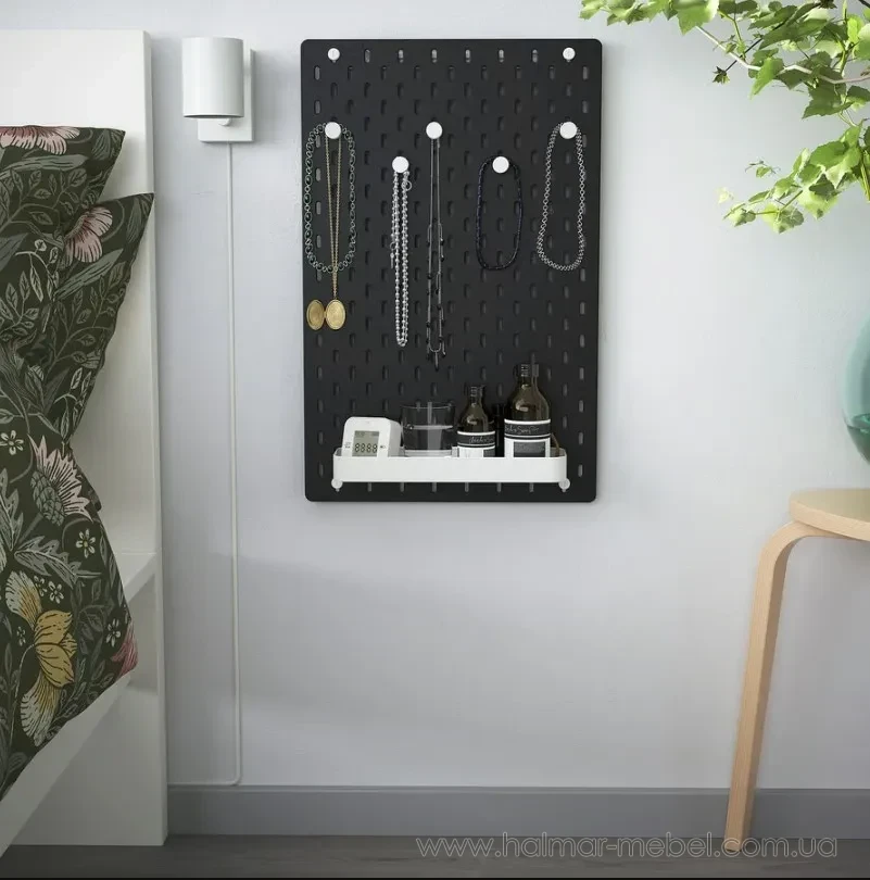 Доска перфорированная комбинированная SKÅDIS IKEA 36х56 черный 295.159.75 Доска перфорированная комбинированная SKÅDIS IKEA 36х56 черный 295.159.75