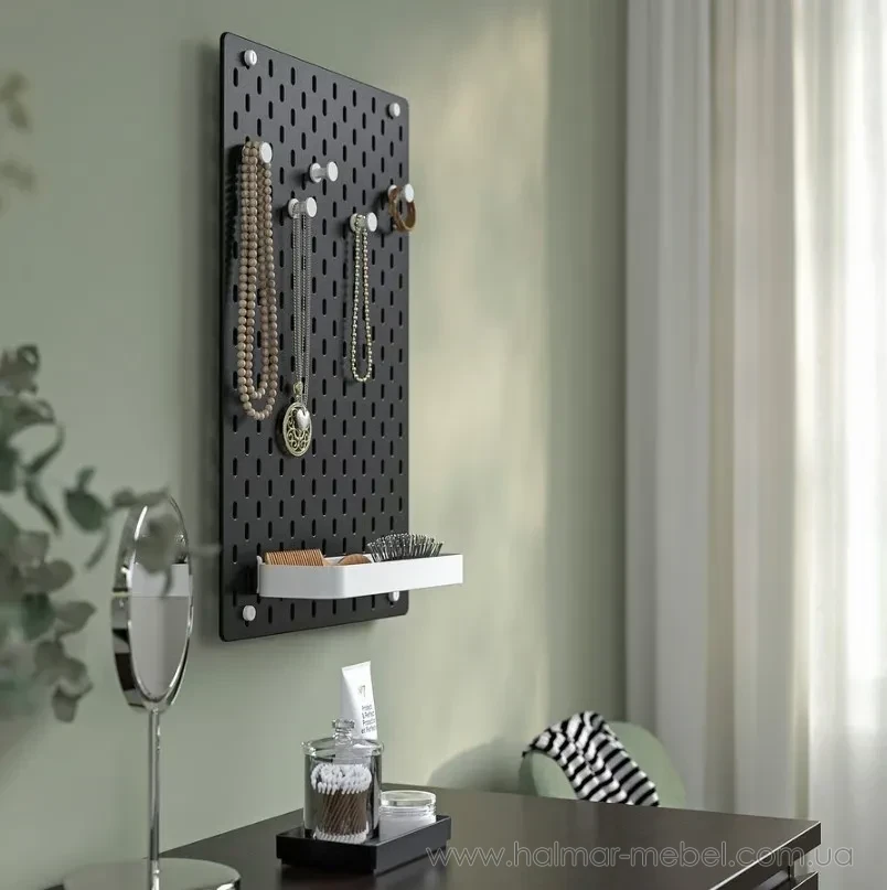 Доска перфорированная комбинированная SKÅDIS IKEA 36х56 черный 295.159.75 Доска перфорированная комбинированная SKÅDIS IKEA 36х56 черный 295.159.75