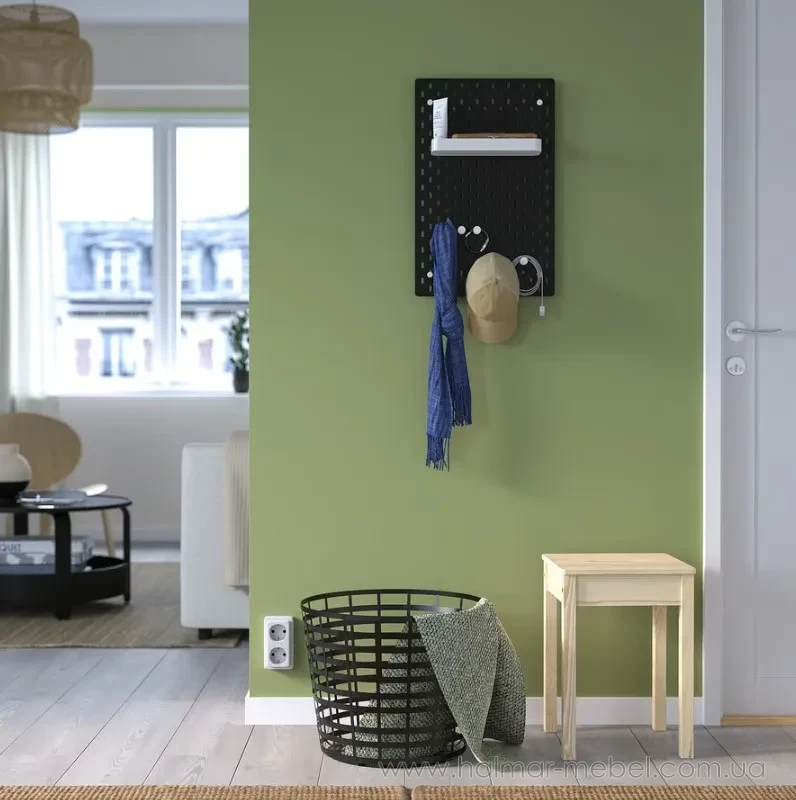 Доска перфорированная комбинированная SKÅDIS IKEA 36х56 черный 295.159.75 Доска перфорированная комбинированная SKÅDIS IKEA 36х56 черный 295.159.75