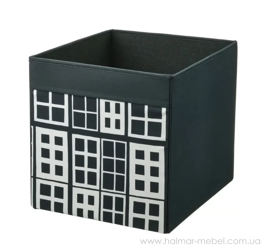 Коробка DRÖNA IKEA черный с узором Коробка DRÖNA IKEA черный с узором