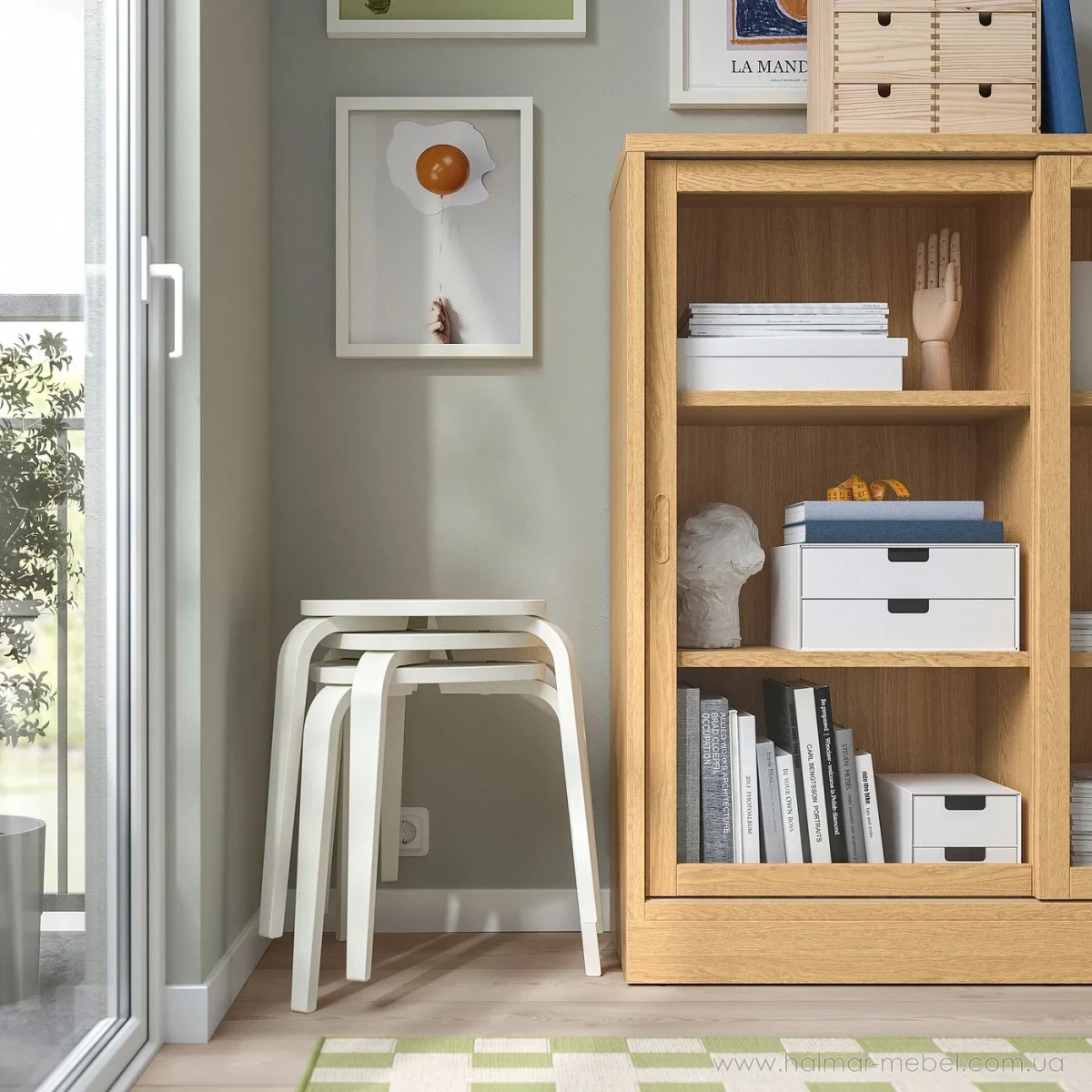 Табурет KYRRE IKEA кремовий Табурет KYRRE IKEA кремовий