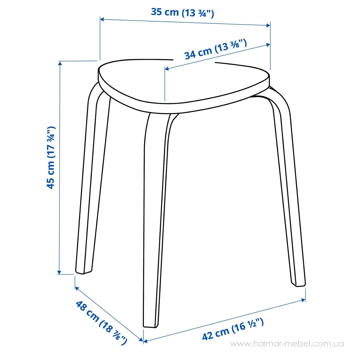 Табурет KYRRE IKEA кремовий Табурет KYRRE IKEA кремовий