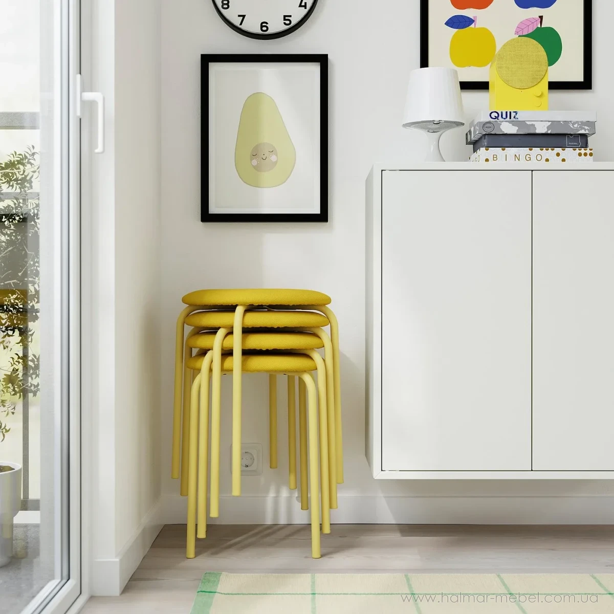 Табурет GULTARP IKEA жовтий Табурет GULTARP IKEA жовтий