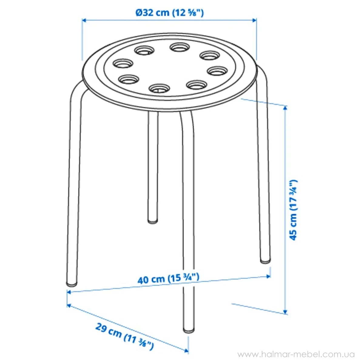 Табурет MARIUS IKEA белый Табурет MARIUS IKEA белый