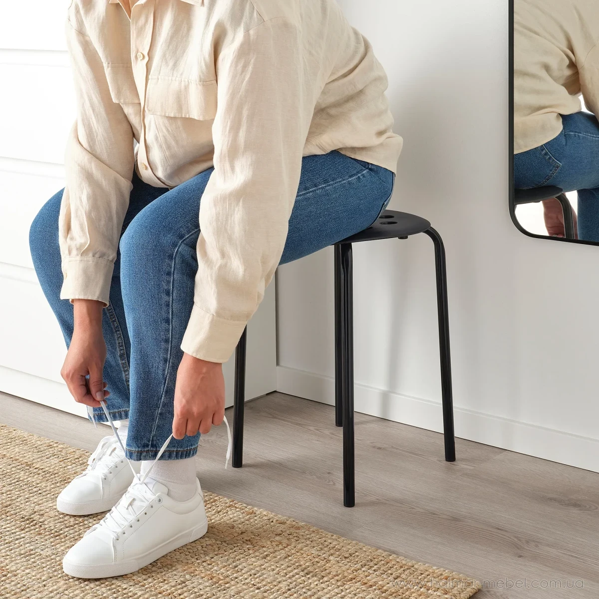 Табурет MARIUS IKEA черный Табурет MARIUS IKEA черный