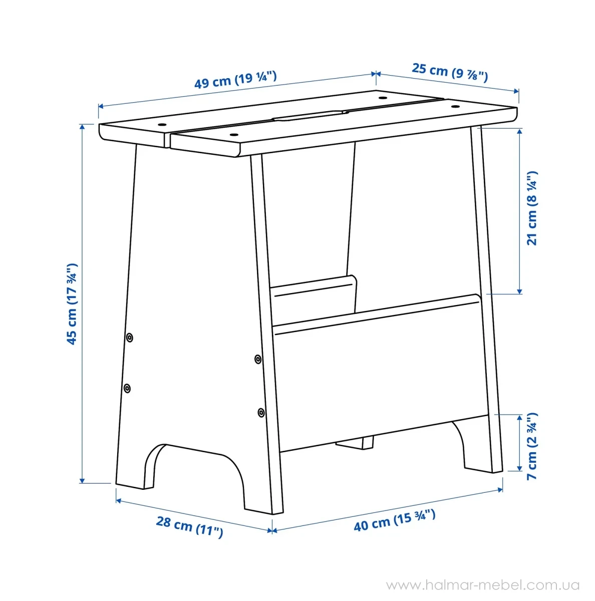 Табурет с нишей PERJOHAN IKEA сосна Табурет с нишей PERJOHAN IKEA сосна