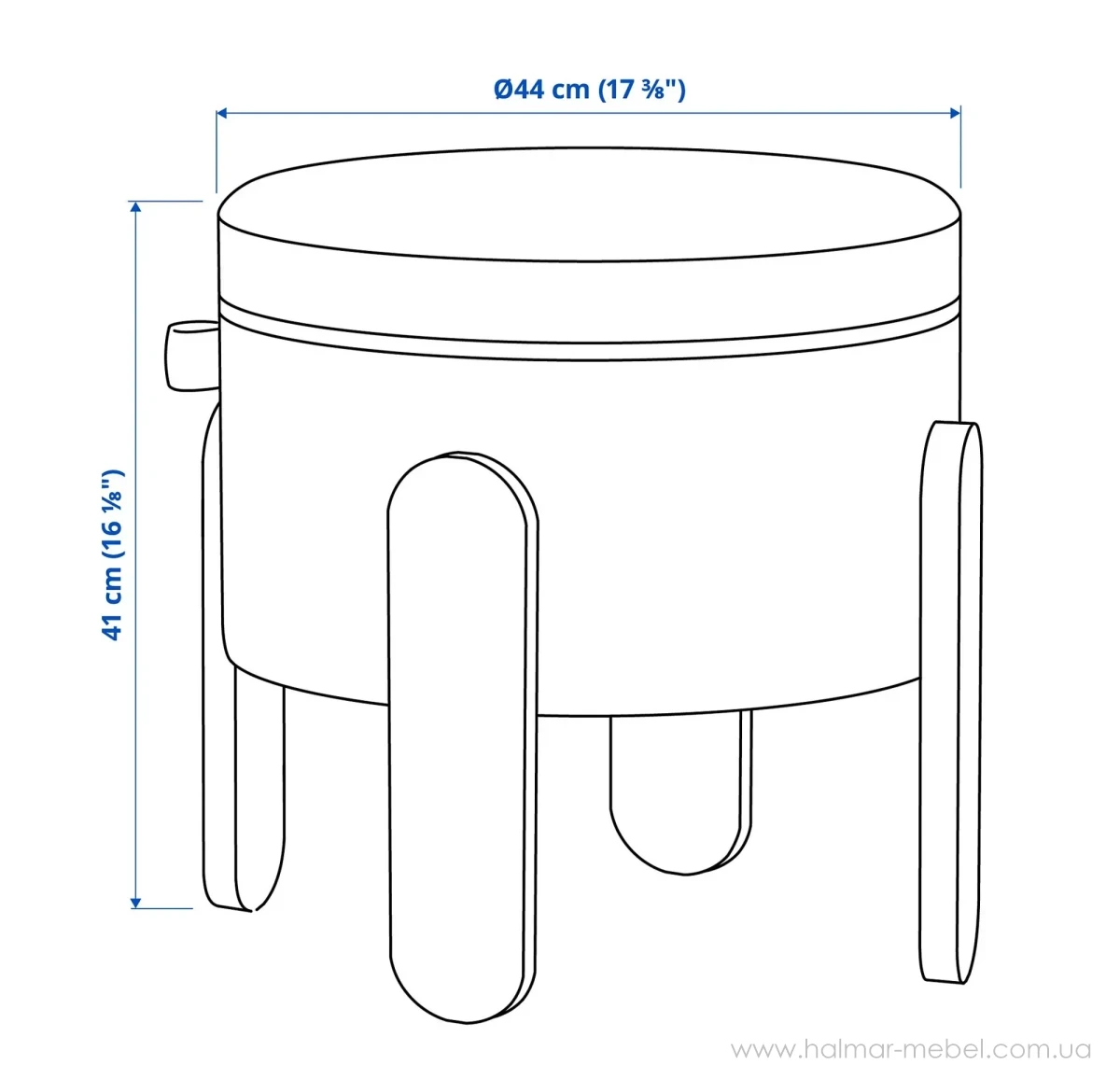 Пуф с контейнером FÖRLUNDA IKEA серый Пуф с контейнером FÖRLUNDA IKEA серый