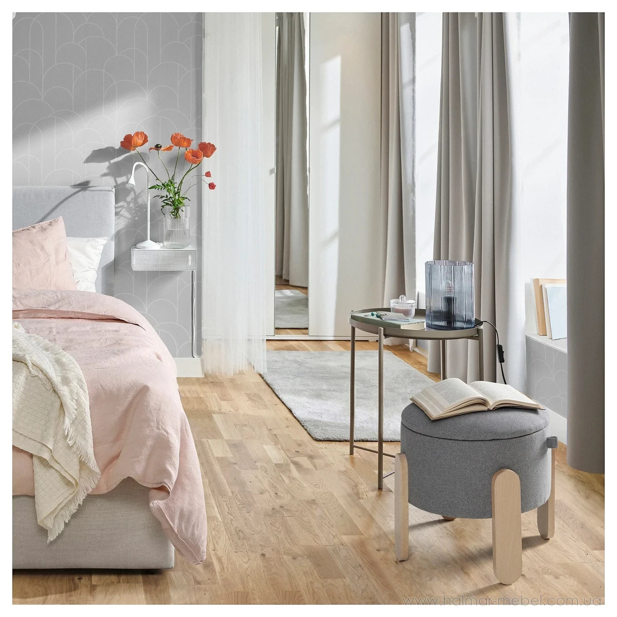 Пуф с контейнером FÖRLUNDA IKEA серый Пуф с контейнером FÖRLUNDA IKEA серый