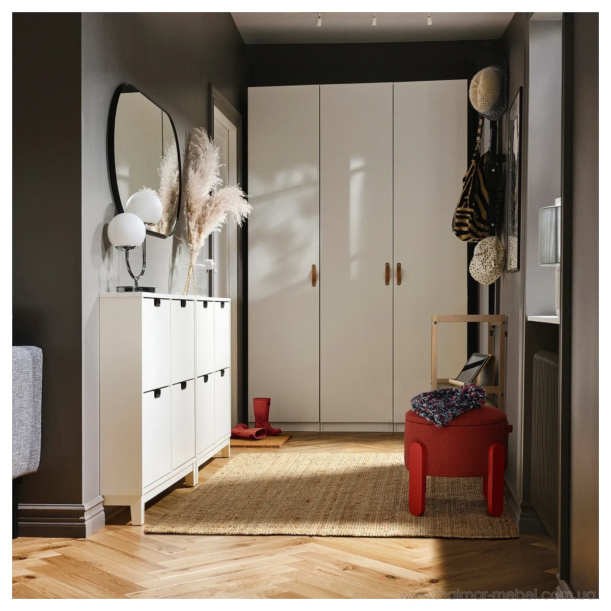 Пуф с контейнером FÖRLUNDA IKEA красный Пуф с контейнером FÖRLUNDA IKEA красный