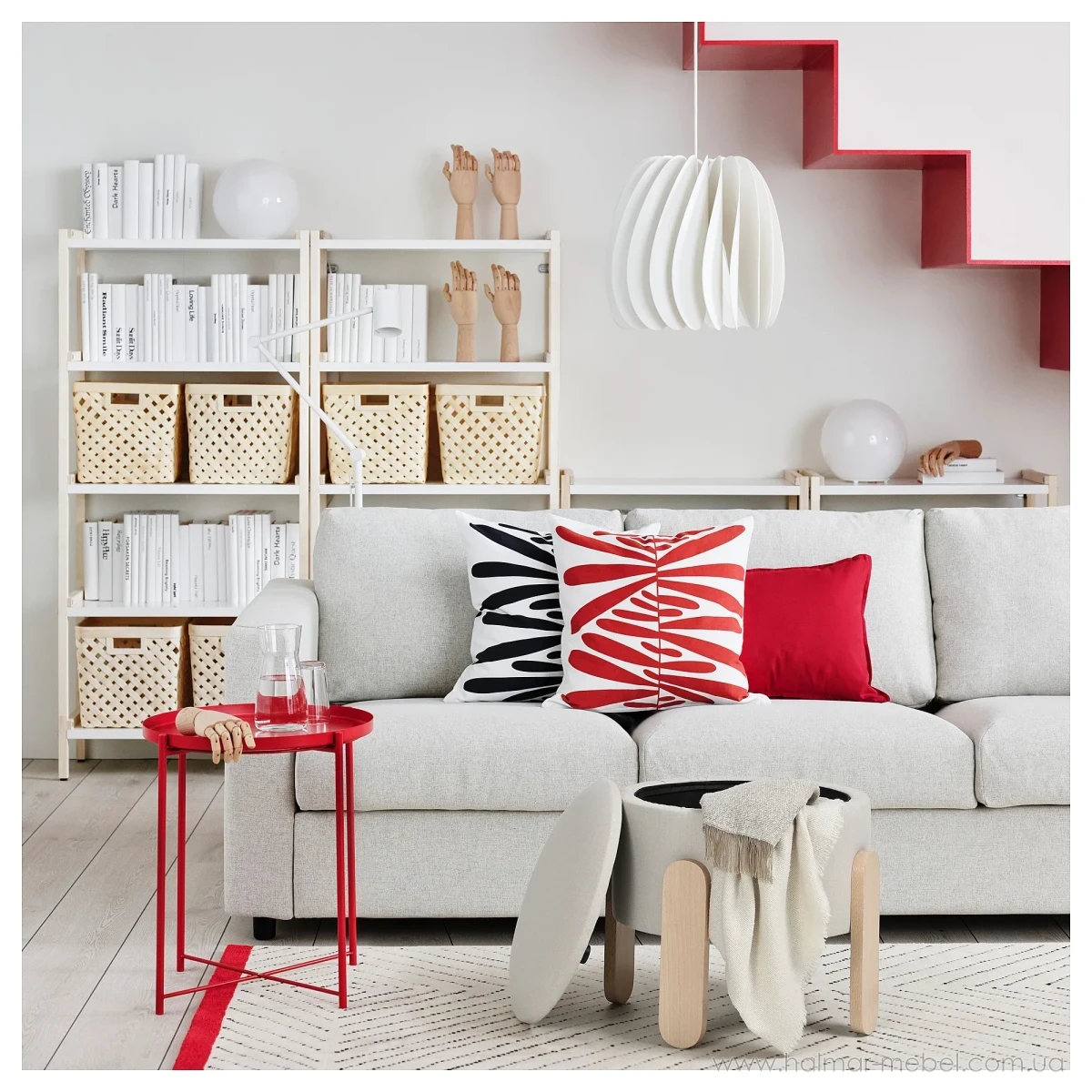 Пуф с контейнером FÖRLUNDA IKEA бежевый Пуф с контейнером FÖRLUNDA IKEA бежевый