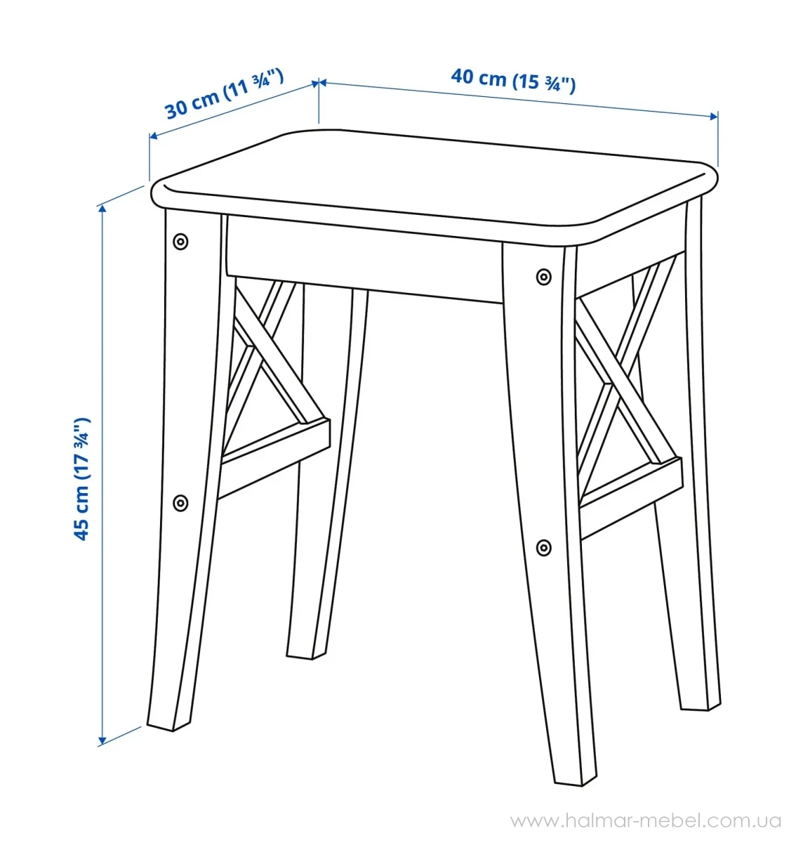 Табурет ROSENTORP IKEA белый Табурет ROSENTORP IKEA белый