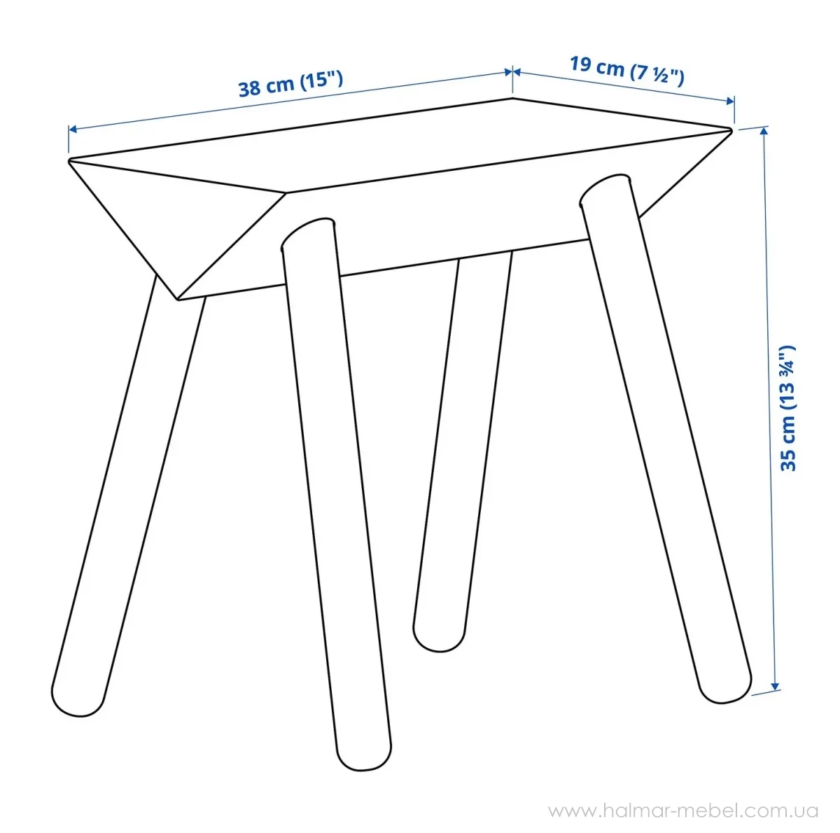 Табурет OMMJÄNGE IKEA оранжево-червоний Табурет OMMJÄNGE IKEA оранжево-червоний