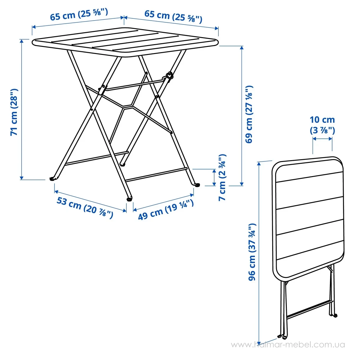 Складний стіл SUNDSÖ IKEA синій Складний стіл SUNDSÖ IKEA синій
