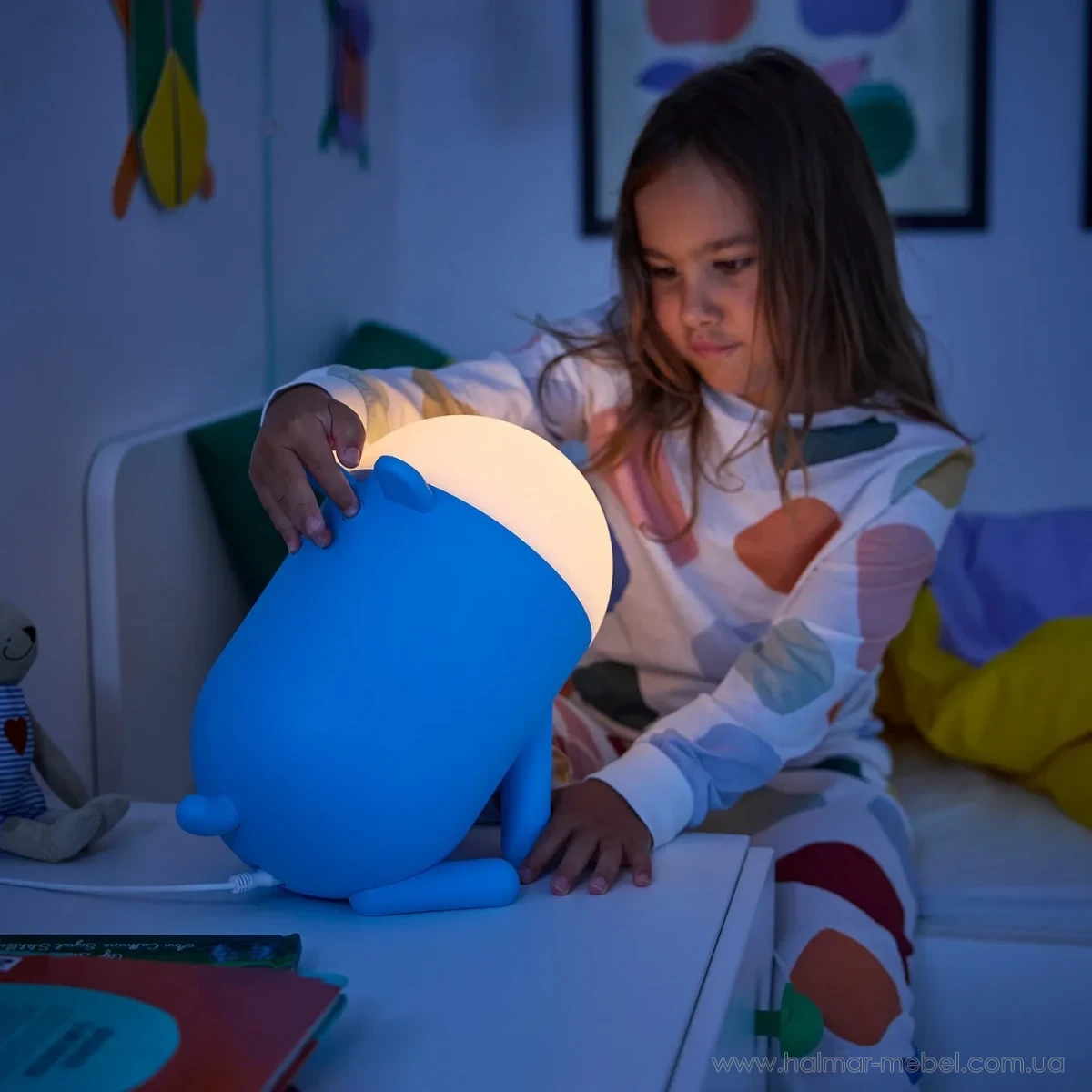 Настільна LED лампа GREJSIMOJS IKEA блакитний собака Настільна LED лампа GREJSIMOJS IKEA блакитний собака