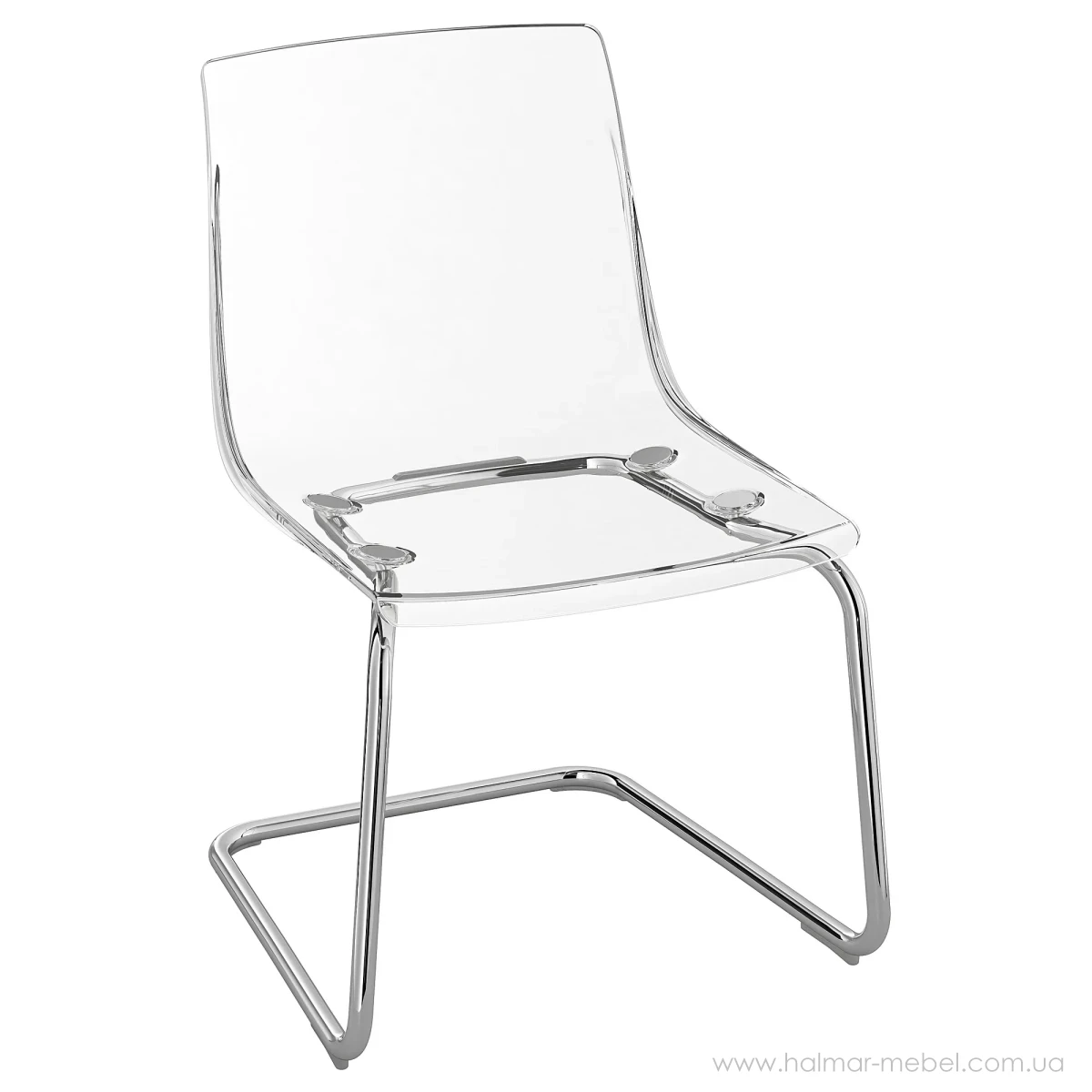 Стілець TOBIAS IKEA прозорий/хром Стілець TOBIAS IKEA прозорий/хром