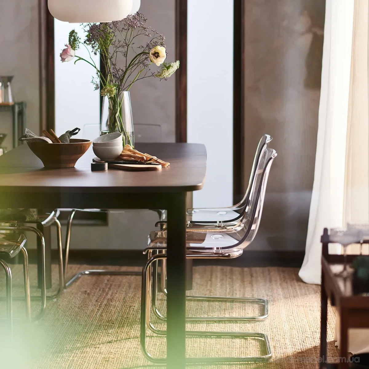 Стілець TOBIAS IKEA прозорий/хром Стілець TOBIAS IKEA прозорий/хром