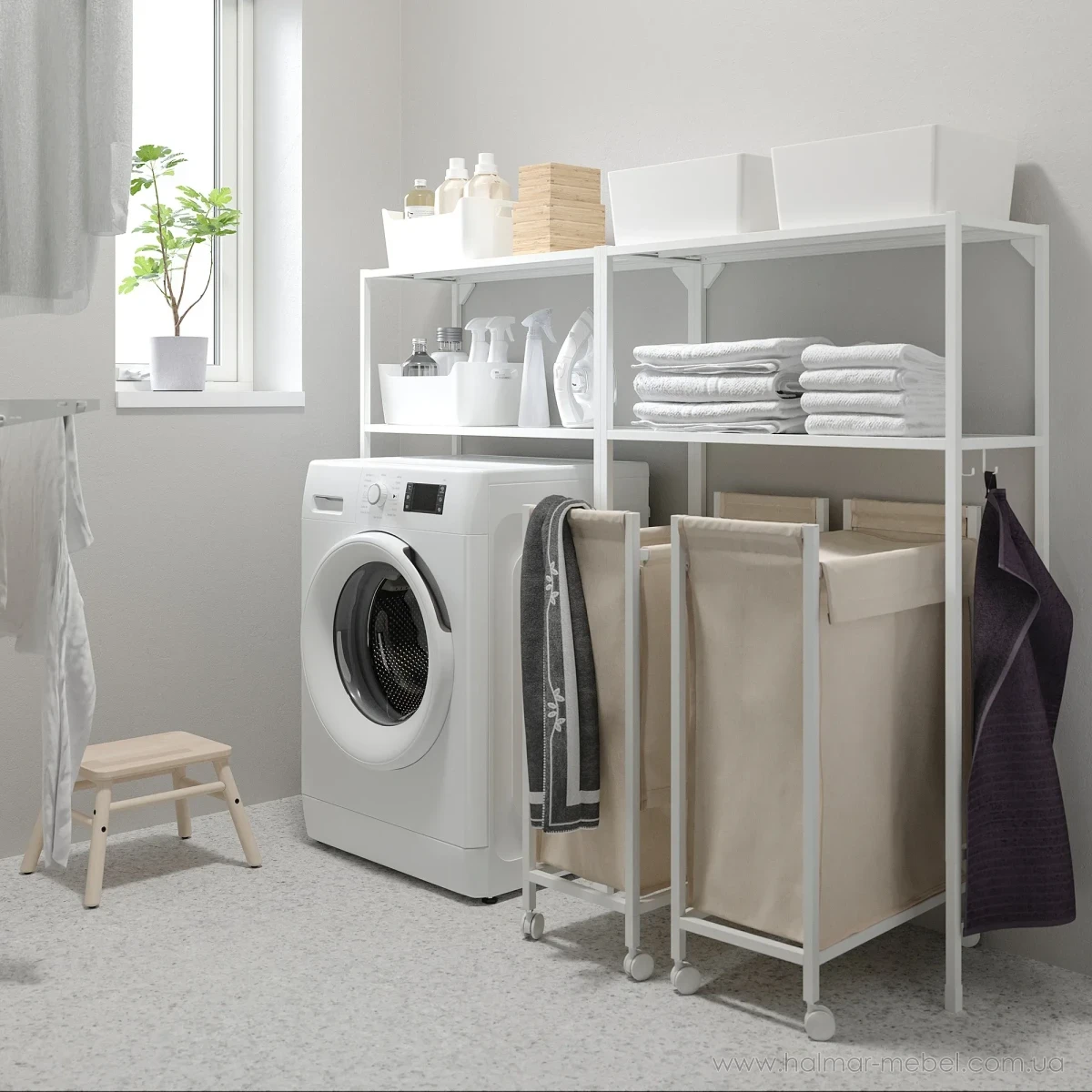 Стелаж для ванної кімнати ENHET IKEA 160x30x129 білий Стелаж для ванної кімнати ENHET IKEA 160x30x129 білий