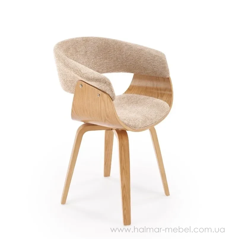 Стілець K545 HALMAR бежевий/натуральний Стілець K545 HALMAR бежевий/натуральний