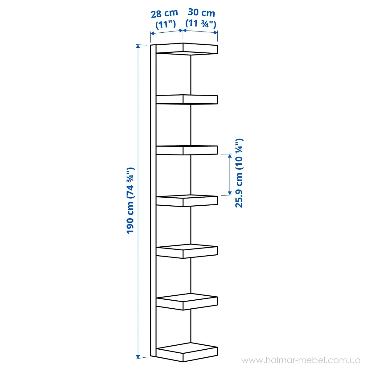 Полиця настінна LACK IKEA імітація дуба Полиця настінна LACK IKEA імітація дуба