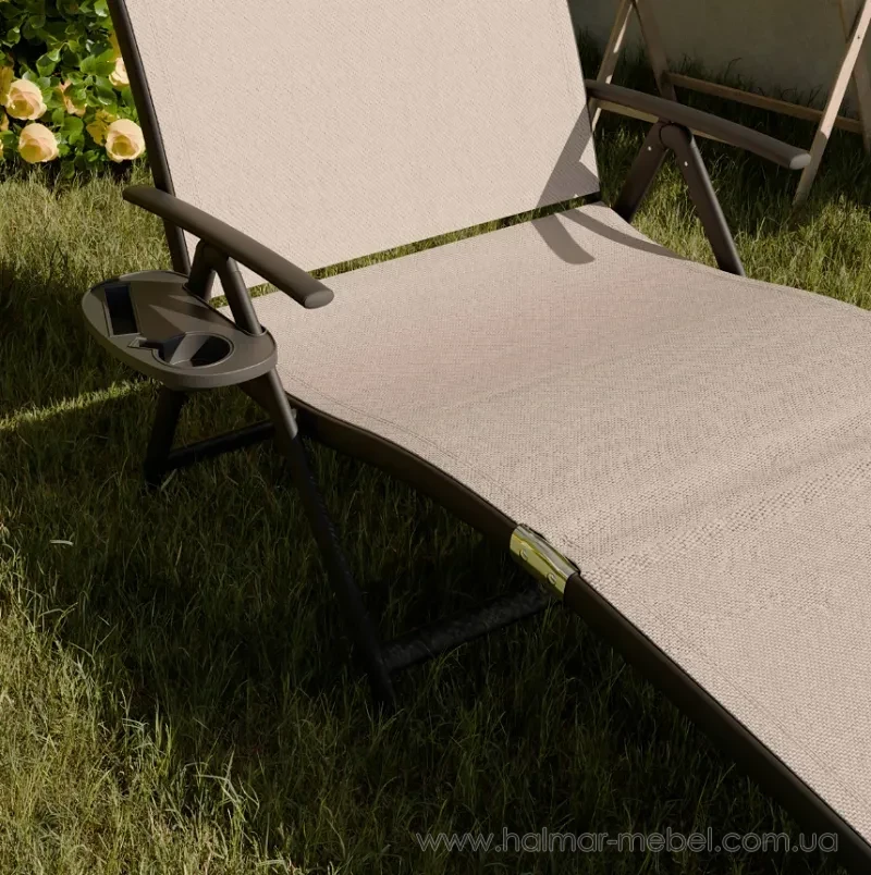 Шезлонг садовий TARDY ZENJOY бежевий Шезлонг садовий TARDY ZENJOY бежевий