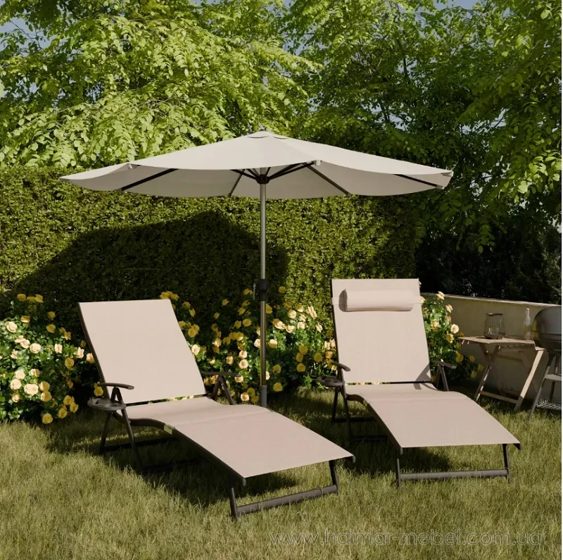 Шезлонг садовий TARDY ZENJOY бежевий Шезлонг садовий TARDY ZENJOY бежевий