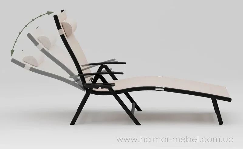 Шезлонг садовий TARDY ZENJOY бежевий Шезлонг садовий TARDY ZENJOY бежевий