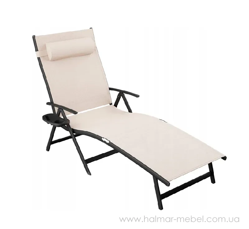 Шезлонг садовий TARDY ZENJOY бежевий Шезлонг садовий TARDY ZENJOY бежевий
