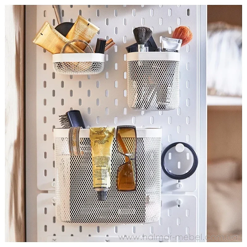 Кошики для зберігання SKÅDIS IKEA 3 штуки білий Кошики для зберігання SKÅDIS IKEA 3 штуки білий