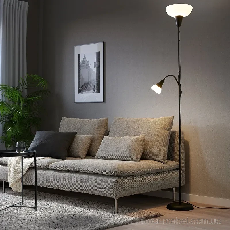 Підлогова лампа TÅGARP IKEA білий чорний Підлогова лампа TÅGARP IKEA білий чорний