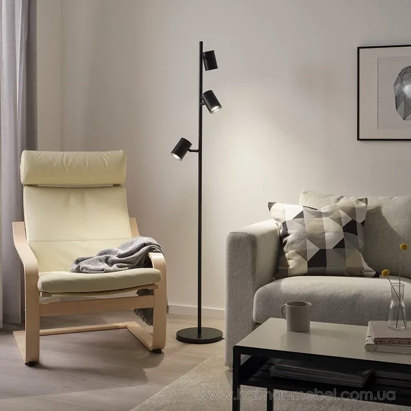 Підлогова лампа з прожекторами NYMÅNE IKEA антрацит Підлогова лампа з прожекторами NYMÅNE IKEA антрацит
