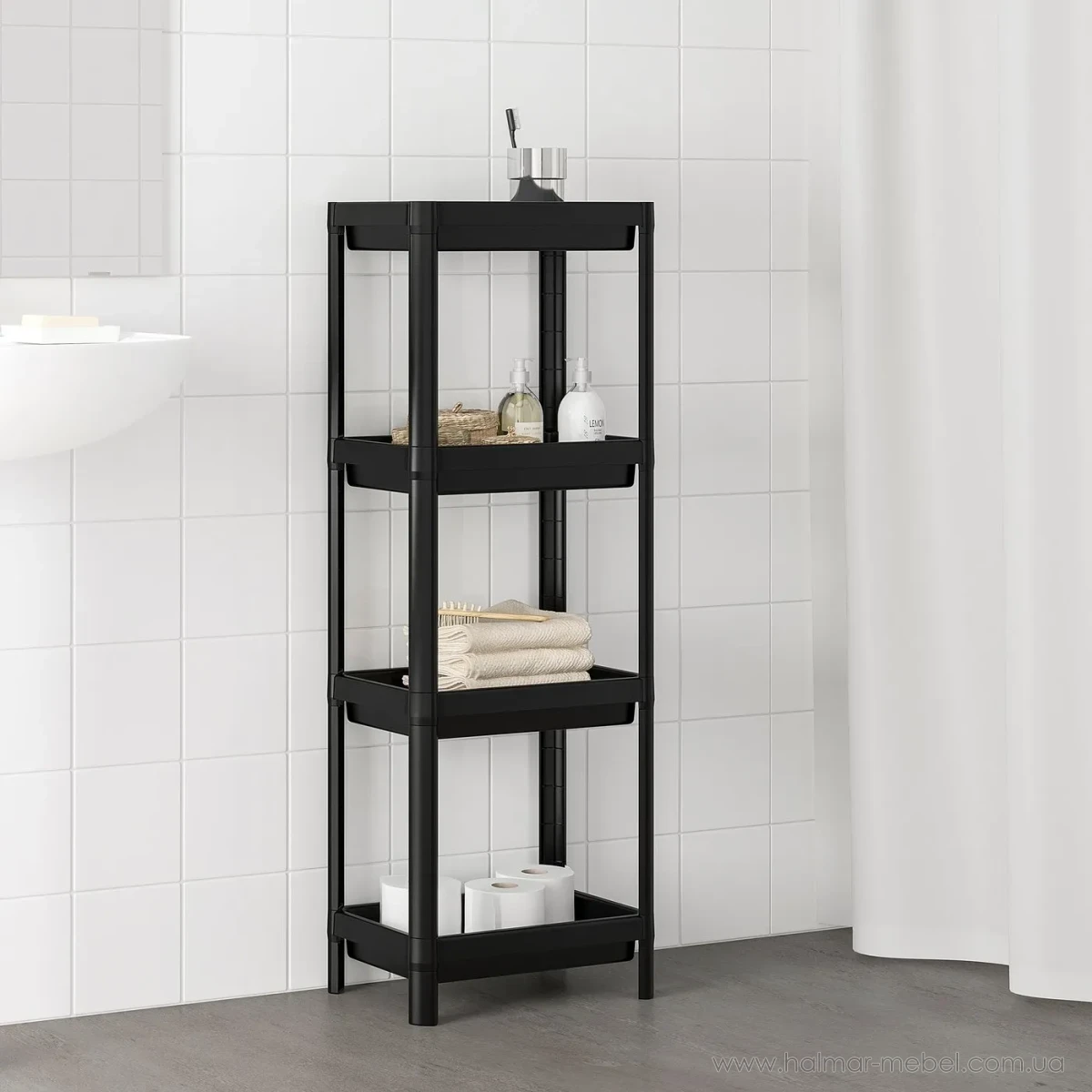 Стелаж VESKEN IKEA чорний Стелаж VESKEN IKEA чорний