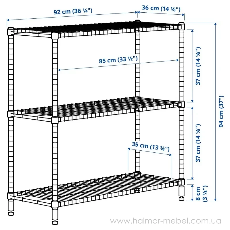 Стелаж OMAR IKEA 92x36x94 см Стелаж OMAR IKEA 92x36x94 см
