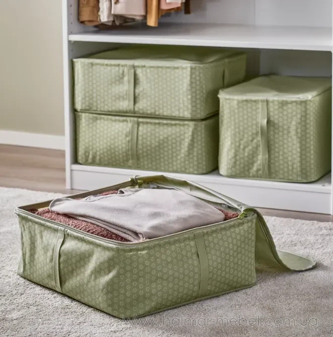 Контейнер для одягу HEMMAFIXARE IKEA 44x51x19 см блідно-зелений Контейнер для одягу HEMMAFIXARE IKEA 44x51x19 см блідно-зелений