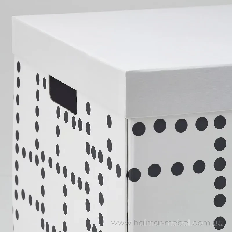 Коробка с крышкой FJÄDERHARV IKEA белый с крапинками Коробка с крышкой FJÄDERHARV IKEA белый с крапинками