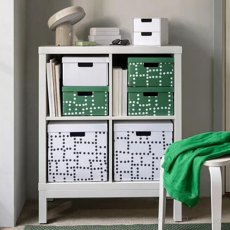 Коробка с крышкой FJÄDERHARV IKEA белый с крапинками Коробка с крышкой FJÄDERHARV IKEA белый с крапинками