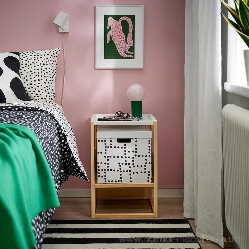 Коробка с крышкой FJÄDERHARV IKEA белый с крапинками Коробка с крышкой FJÄDERHARV IKEA белый с крапинками