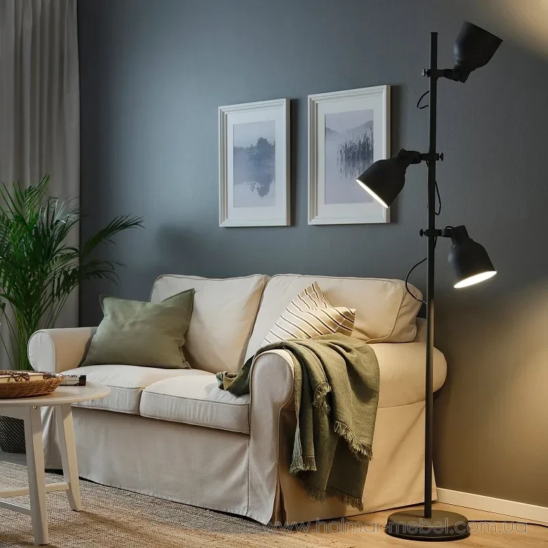 Напольная лампа с прожекторами HEKTAR IKEA темно-серый Напольная лампа с прожекторами HEKTAR IKEA темно-серый
