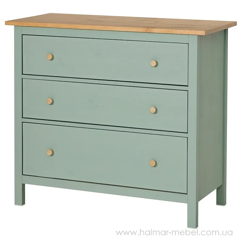 Комод HEMNES IKEA 108x96 см серо-зеленый Комод HEMNES IKEA 108x96 см серо-зеленый