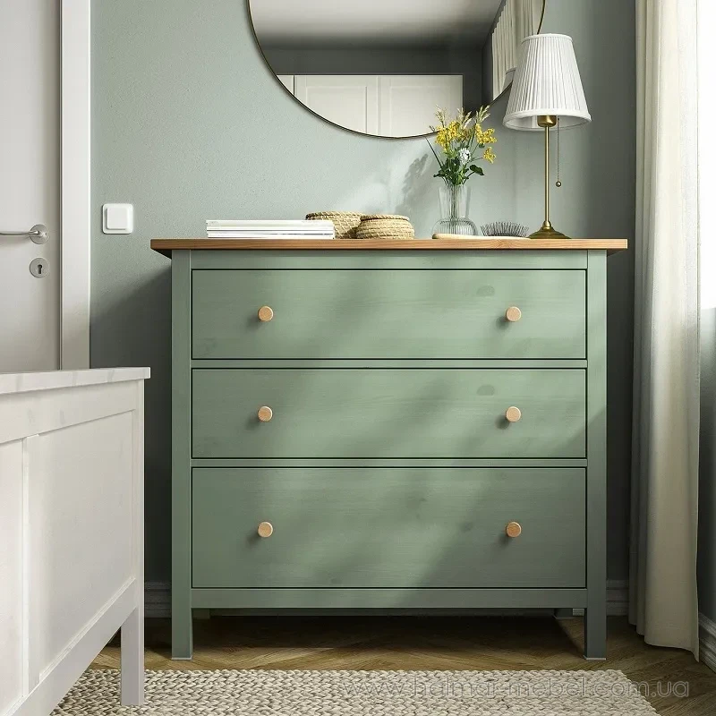 Комод HEMNES IKEA 108x96 см серо-зеленый Комод HEMNES IKEA 108x96 см серо-зеленый