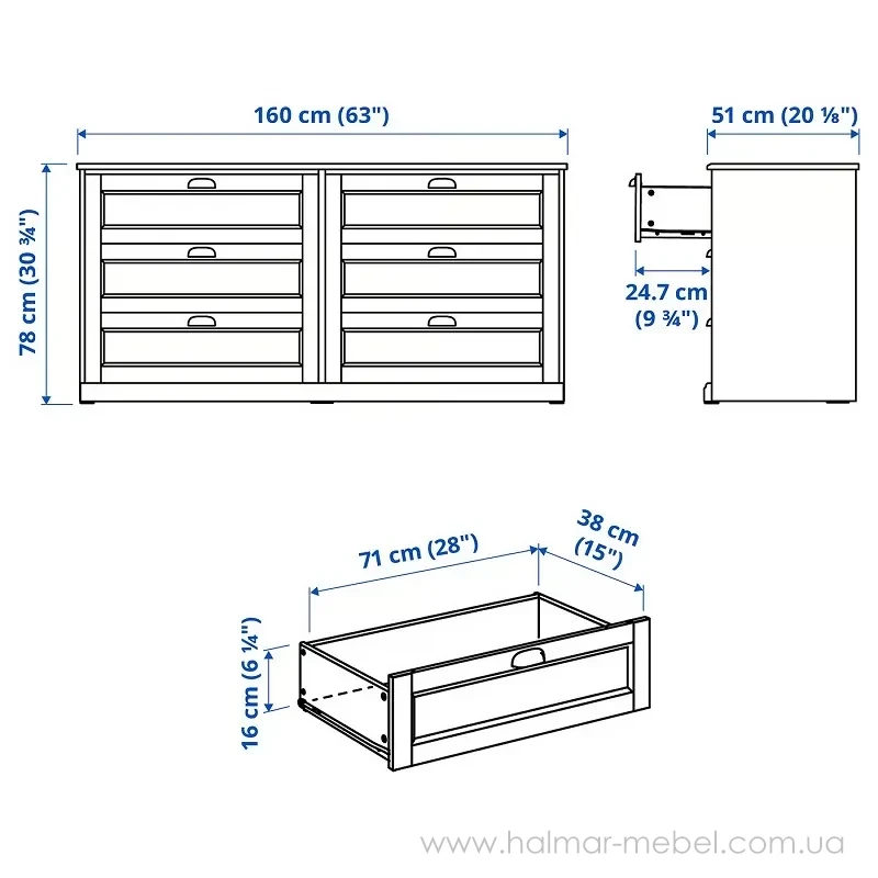 Комод FÅGELFJÄLLET IKEA 160×51×78 кремовий Комод FÅGELFJÄLLET IKEA 160×51×78 кремовий