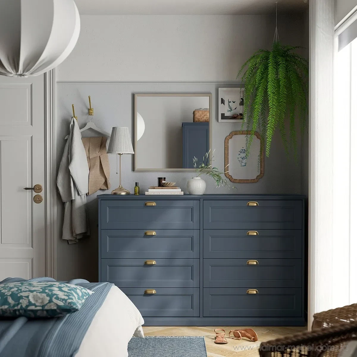 Комод FÅGELFJÄLLET IKEA 160×51×101 темно-сіро-синій Комод FÅGELFJÄLLET IKEA 160×51×101 темно-сіро-синій