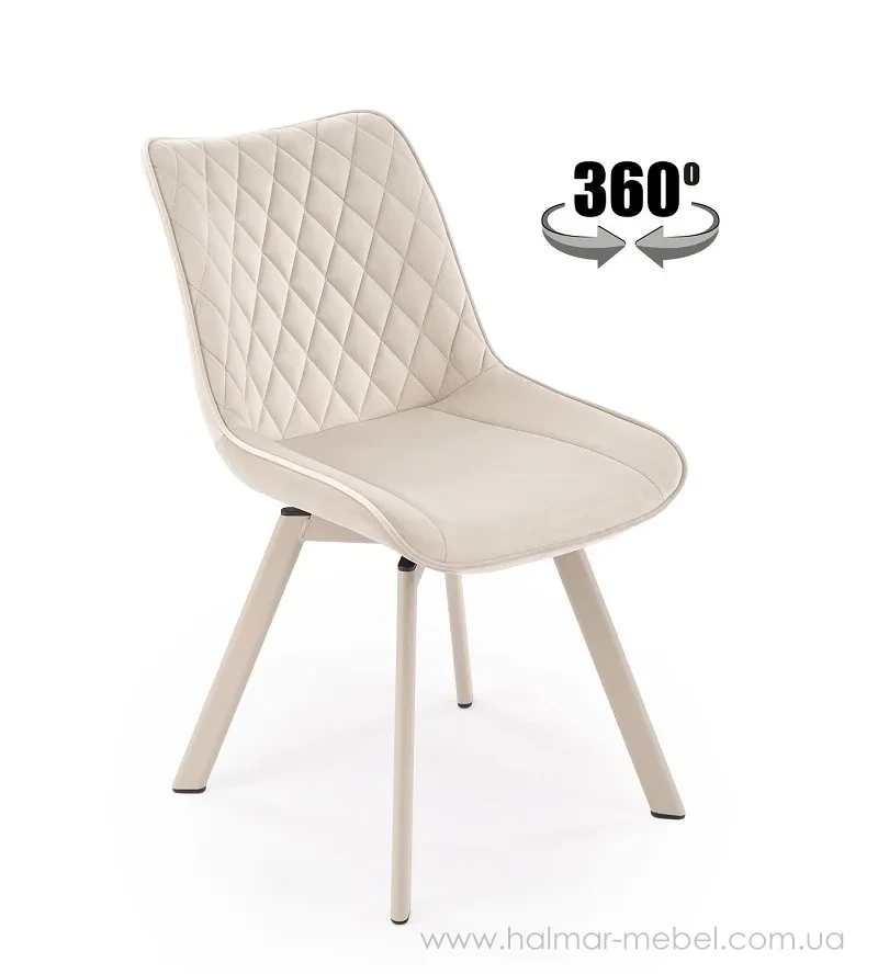 Стул поворотный K520 CS Halmar светло-бежевый/кашемир Стул поворотный K520 CS Halmar светло-бежевый/кашемир