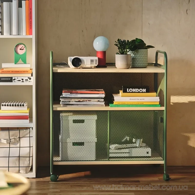 Візок-тумба на колесах NÅLMAKARE IKEA темно-зелений метал Візок-тумба на колесах NÅLMAKARE IKEA темно-зелений метал