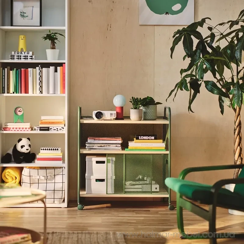 Візок-тумба на колесах NÅLMAKARE IKEA темно-зелений метал Візок-тумба на колесах NÅLMAKARE IKEA темно-зелений метал
