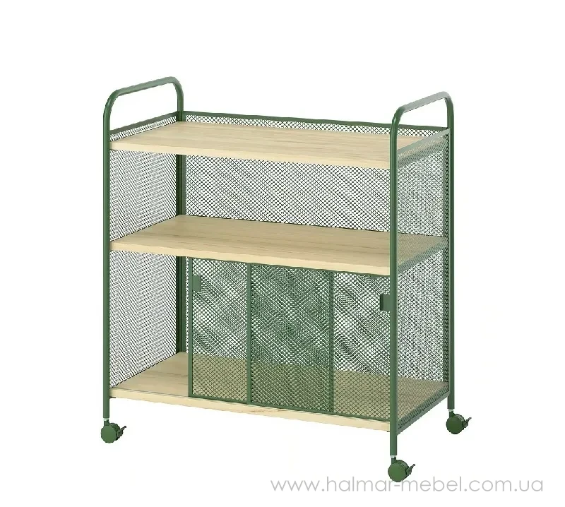 Візок-тумба на колесах NÅLMAKARE IKEA темно-зелений метал Візок-тумба на колесах NÅLMAKARE IKEA темно-зелений метал