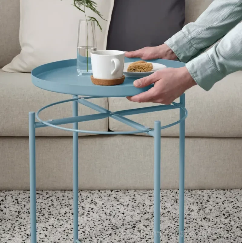 Журнальний стіл з підносом GLADOM IKEA блакитний Журнальний стіл з підносом GLADOM IKEA блакитний