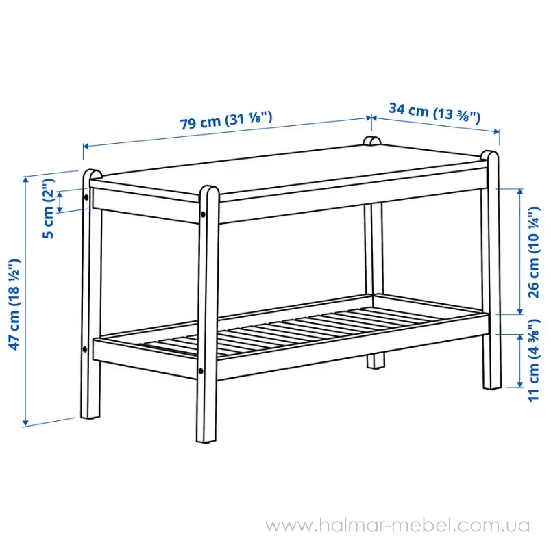 Лавка STEGESUND IKEA світлий бамбук Лавка STEGESUND IKEA світлий бамбук