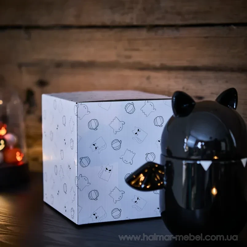 Миска з кришкою KUSTFYR IKEA чорна кажан Миска з кришкою KUSTFYR IKEA чорна кажан