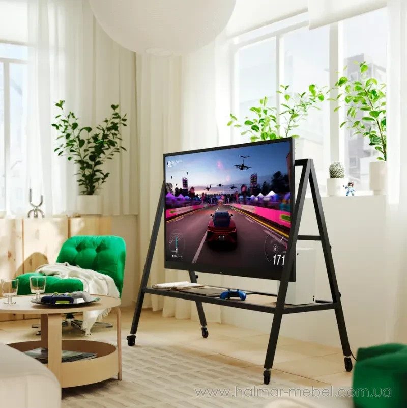Ігрова підставка для телевізора на коліщатках YXSTABY IKEA чорний Ігрова підставка для телевізора на коліщатках YXSTABY IKEA чорний