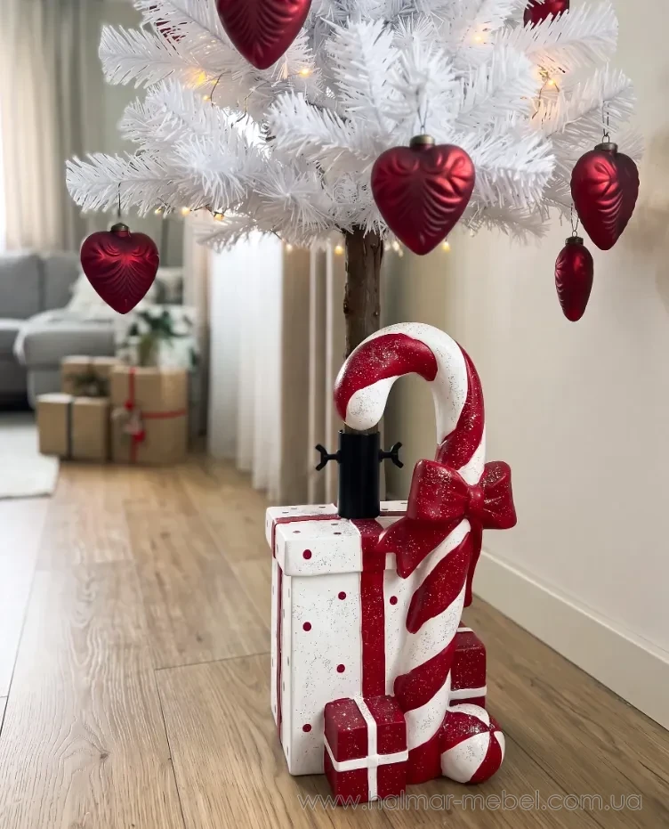 Підставка для ялинки VANO BELIANI Різдвяні подарунки червоний білий Підставка для ялинки VANO BELIANI Різдвяні подарунки червоний білий